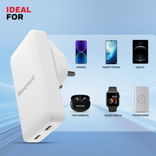 Honeywell Zest GaN Charger 45W Ultra Thin (White)