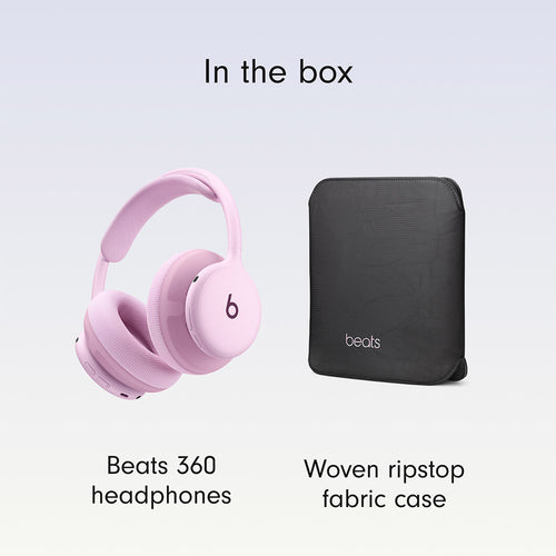 Beats 360 Over-Ear Headphones Pink with Pink Knit Cushions
