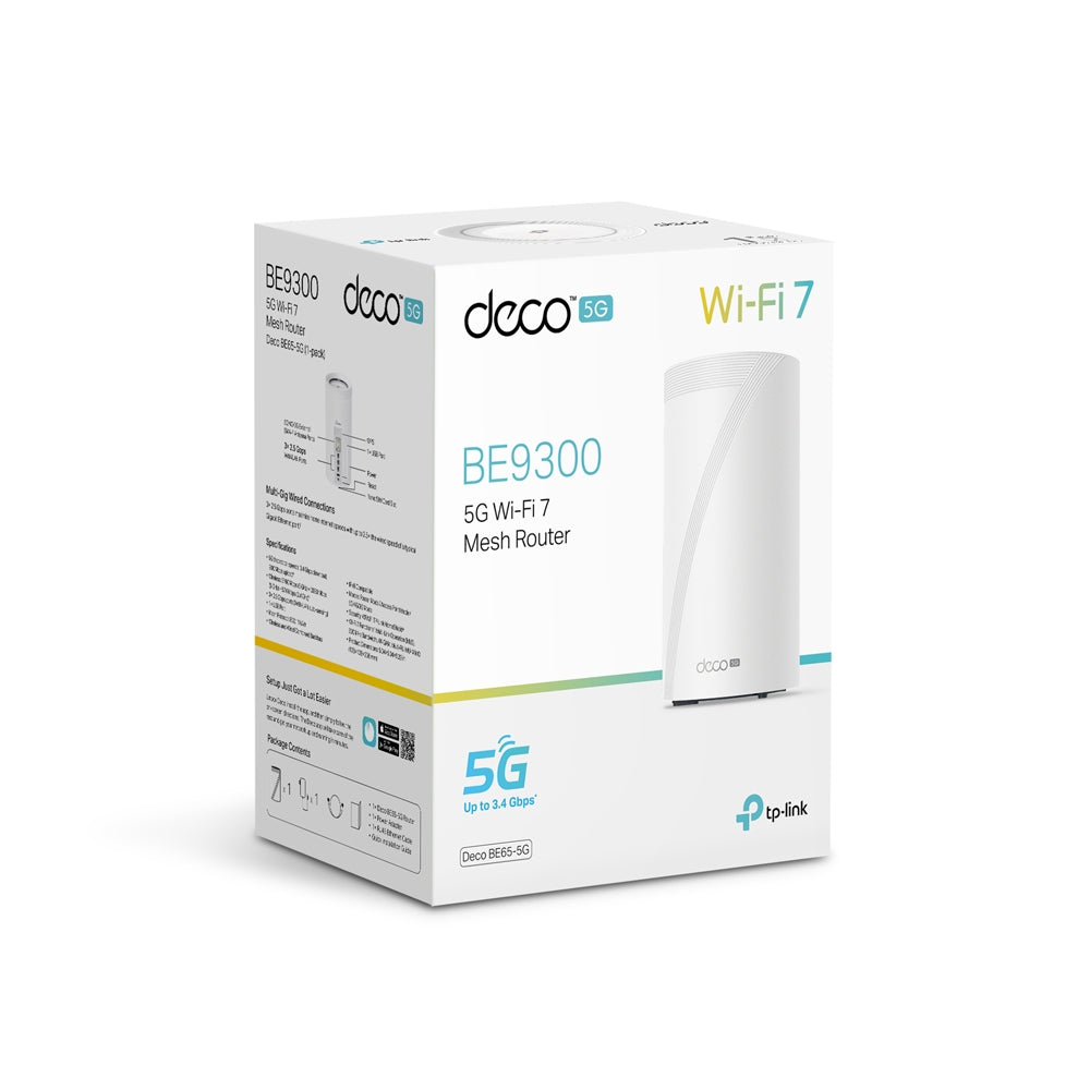 TP-Link Deco BE65-5G BE9300 Tri-Band Whole Home Mesh Wi-Fi 7 System