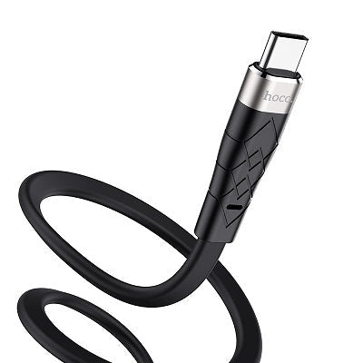 HOCO X53 Angel Silicone Type-C USB Cable (Black)