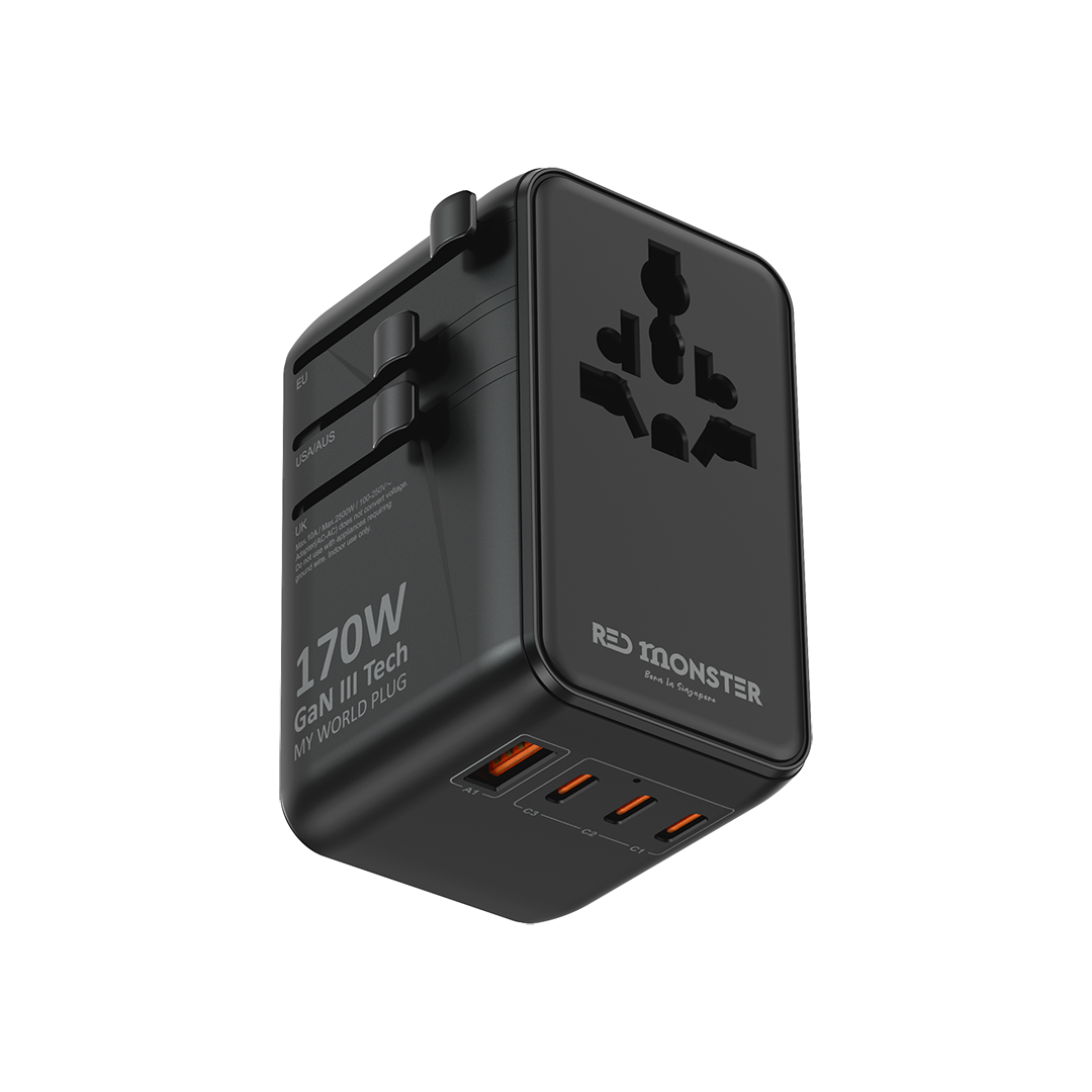 RedMonster World Plug GaN 170 PD170W Travel Adapter