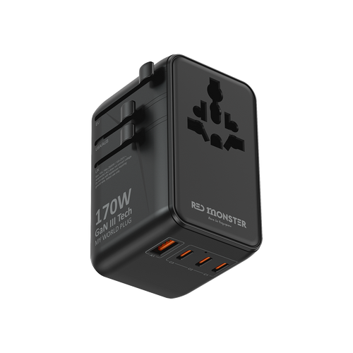 RedMonster World Plug GaN 170 PD170W Travel Adapter