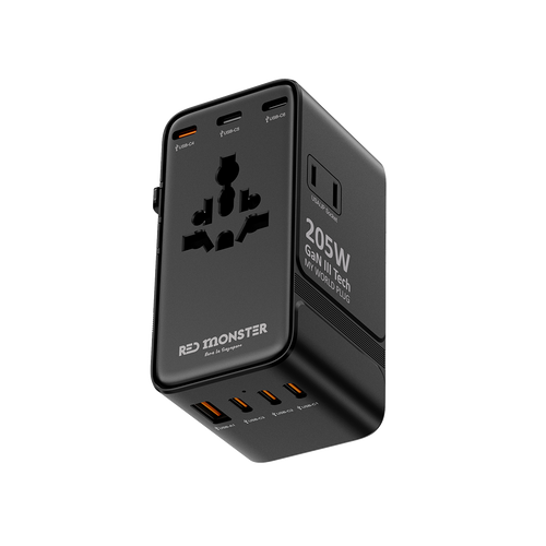 RedMonster World Plug GaN 205 PD 205W Travel Adapter