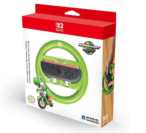 HORI Mario Kart Racing Wheel Attachment for Nintendo S2-Yoshi