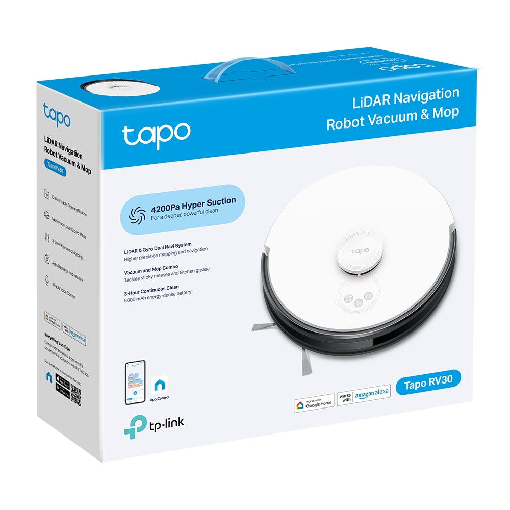 TP-Link Tapo RV30 LiDAR Navigation Robot Vacuum & Mop