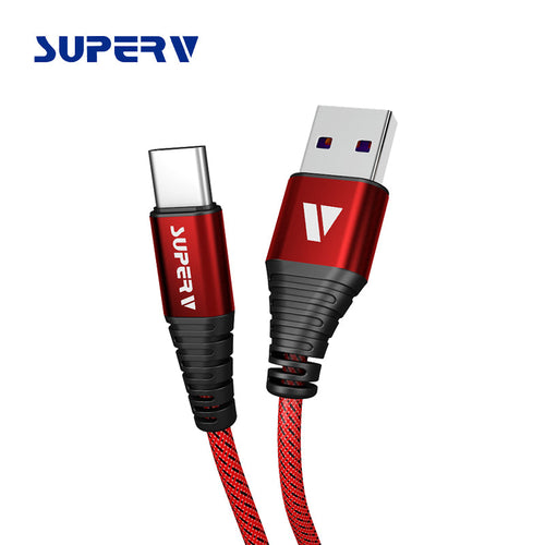 SuperV CD200-RD QC USB2.0 to Type C Cable 200cm (Red)