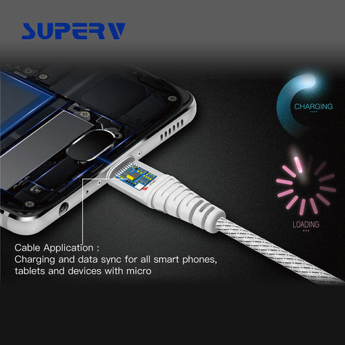 SuperV CD20-BK QC USB2.0 Type-C Cable 20cm (Black)