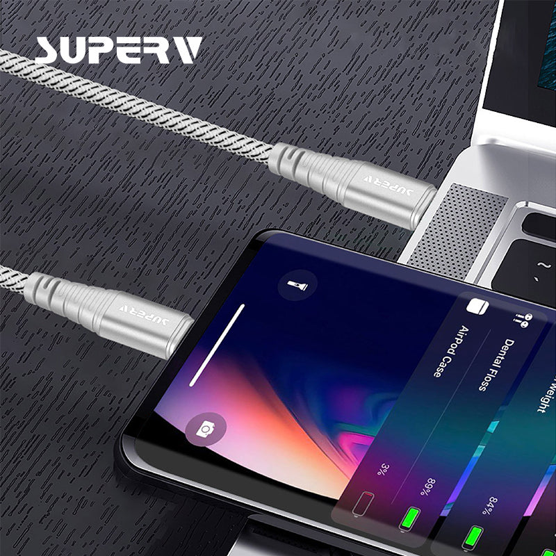 SuperV CCD130-BK 130cm USB2.0 TypeC to Type C PD 60W Cable