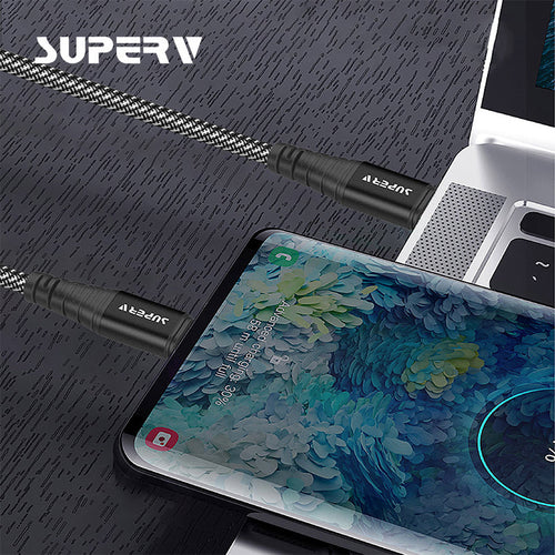 SuperV CCD130-WH 130cm USB2.0 TypeC to Type C PD 60W Cable