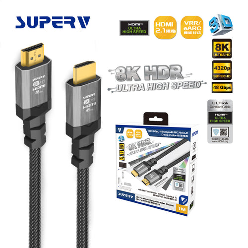 SuperV H8K100 8K 1M Ultra High Speed HDMI Cable