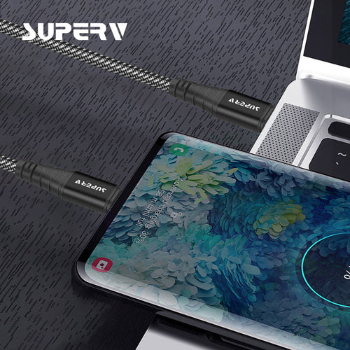 SuperV CCD20 USB-C to USB-C PD60W Cable 20cm (Black)