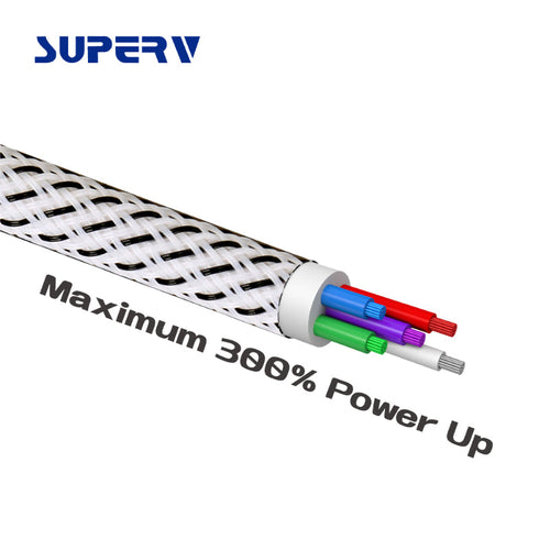 SuperV CCD20 USB-C to USB-C PD60W Cable 20cm (Black)