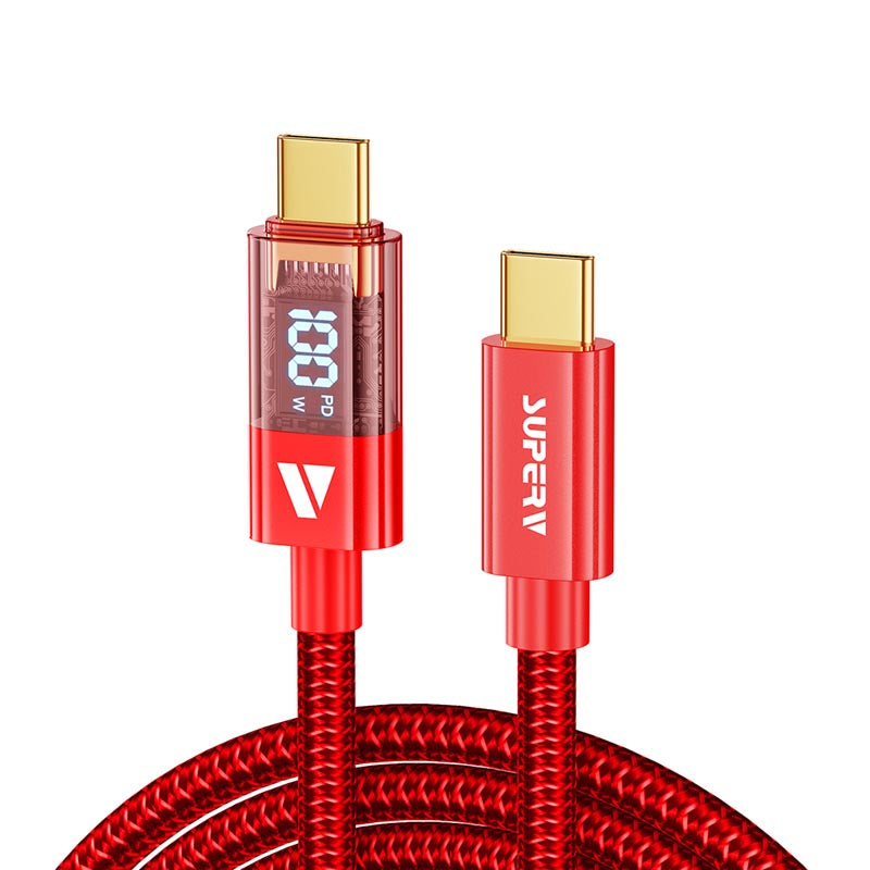 SuperV RT4-100-RD C to C Digital Display Cable 1M (Red)