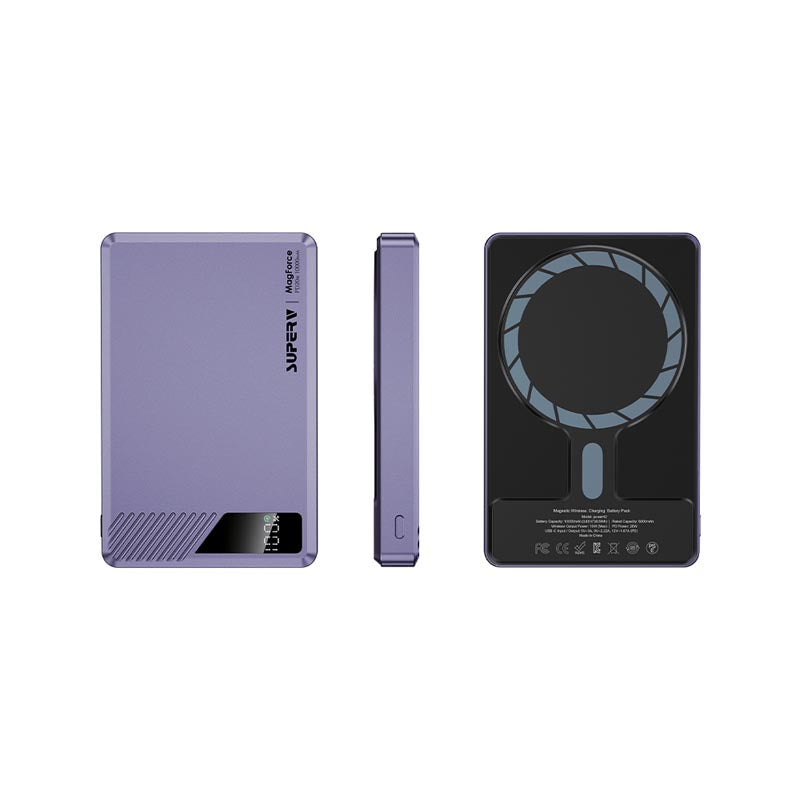 SuperV Power42 10000mAh Wireless Power Bank with Digital Display