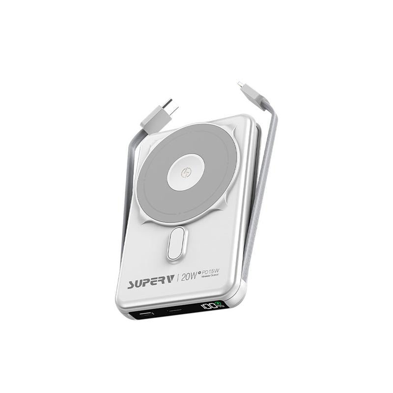 SuperV Power13 20W 10000mAh with Build-in C Cable Power Bank
