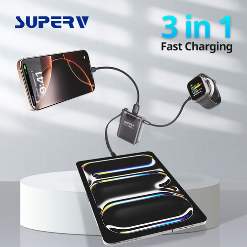 SuperV Power15 10000mAh CCC Power Bank (Black)
