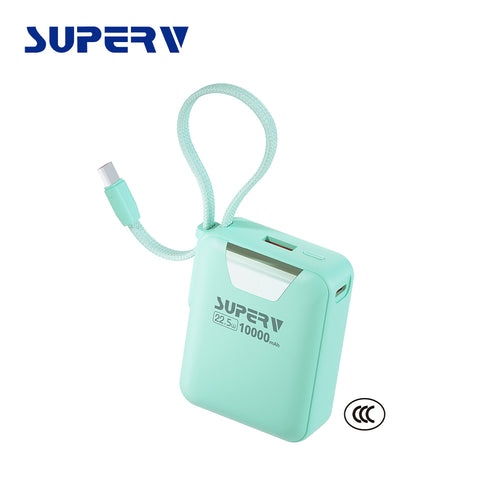 SuperV Power15 10000mAh CCC Power Bank (Green)