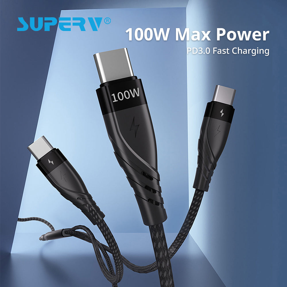 SuperV 100W Convertible 5-in-1 Fast Charging Cable - CC54 (1.2m)