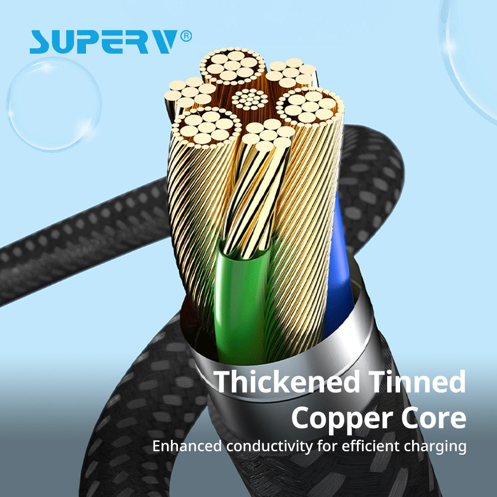 SuperV 100W Convertible 5-in-1 Fast Charging Cable - CC54 (1.2m)