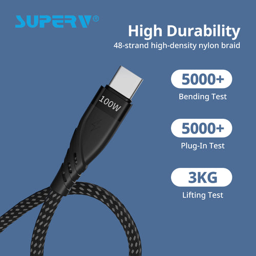 SuperV 100W Convertible 5-in-1 Fast Charging Cable - CC54 (1.2m)