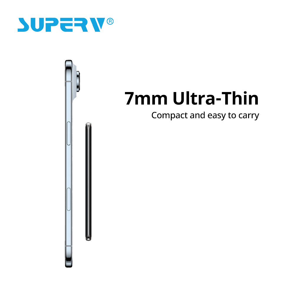SuperV 5000mAh CCC Certified Magnetic Wireless Power Bank - PB05 (White)