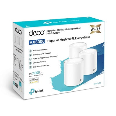 TP-Link Deco X60 AX3000 Whole Home Mesh Wi-Fi System (3 Pack)