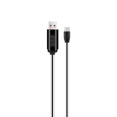Hoco U29 LED USB A to Micro USB Charging Cable 1M White
