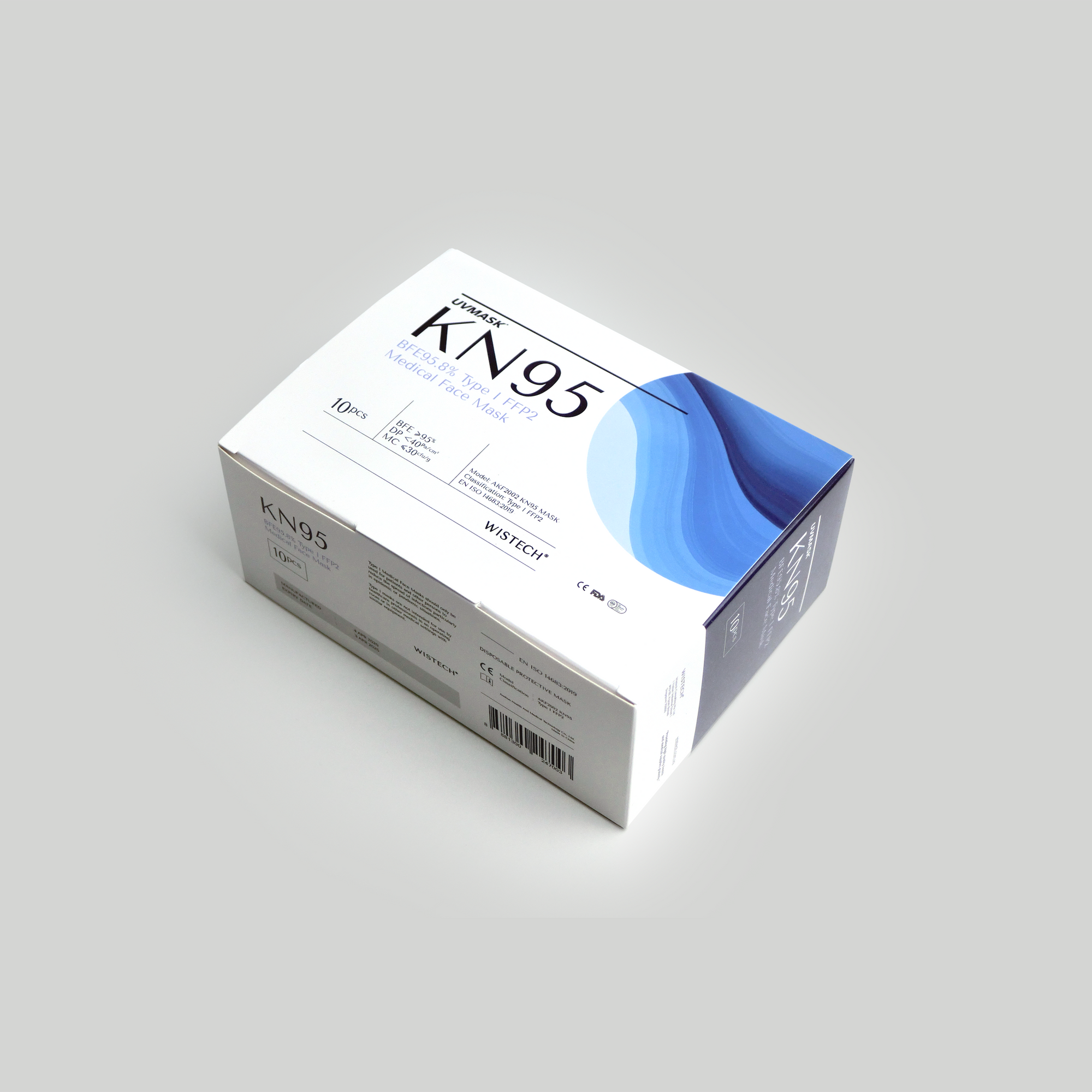 Wistech KN95 UVMASK Medical Face Mask 10pcs/box