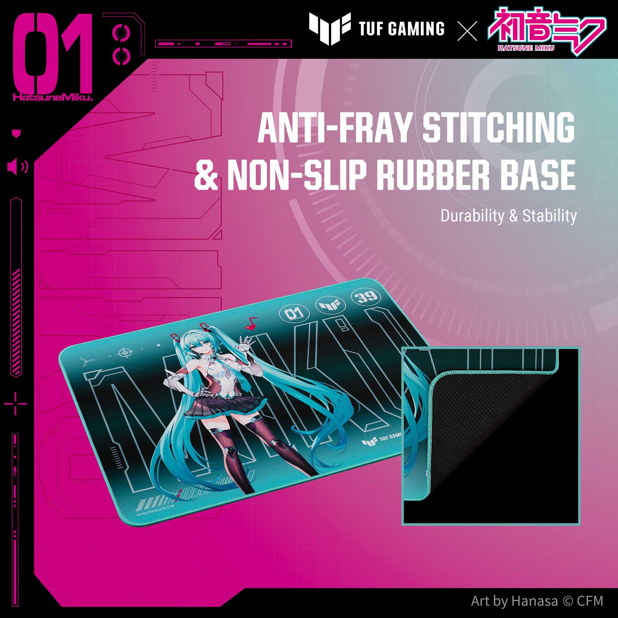 Asus-TUF Gaming P1 Mouse Mat Miku