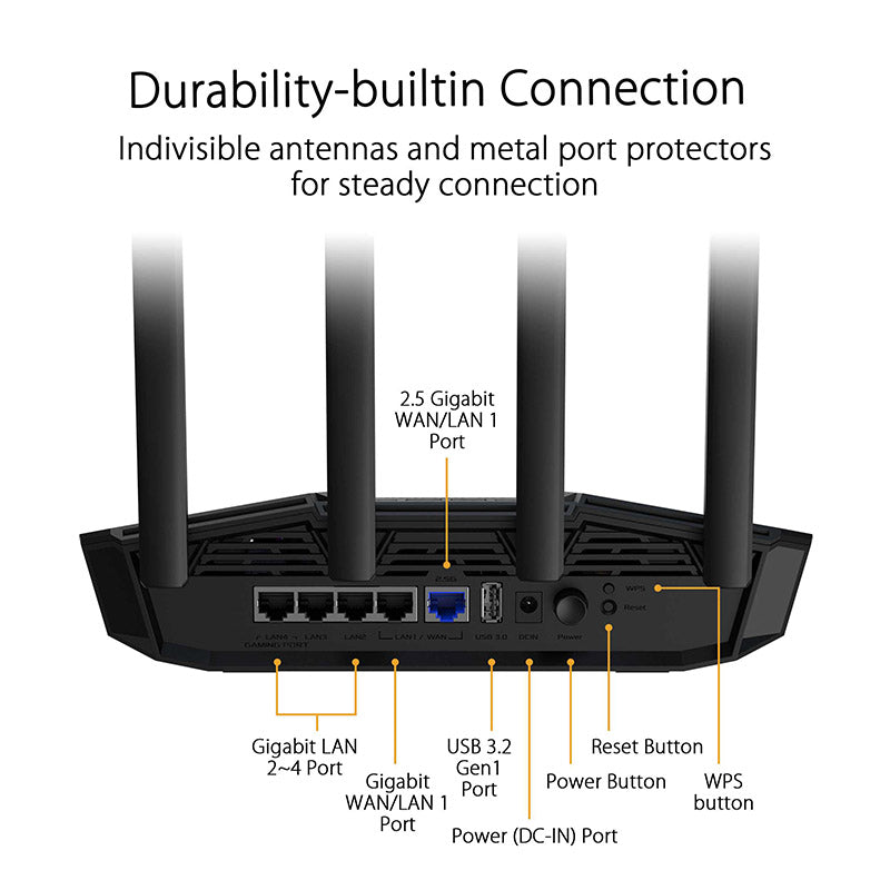 [Challenger Exclusive] Asus TUF Gaming BE3600 Wi-Fi 7 Dual Band Gaming Router