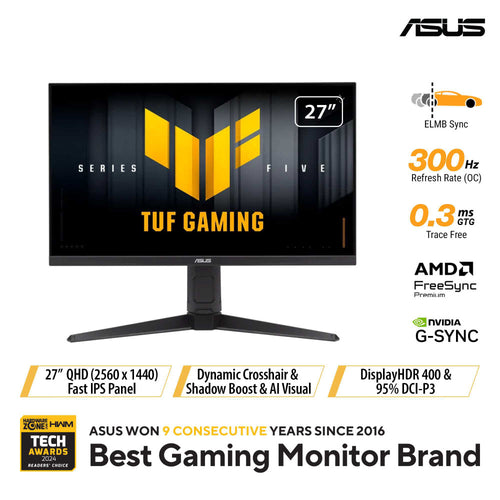 Asus TUF Gaming VG27AQML5A - 27 QHD IPS 300Hz Gaming Monitor