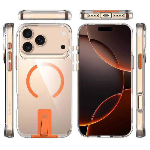 Redmonster iPhone 17 Pro Max 6.9 92025) Basic M Stand Clear Coral