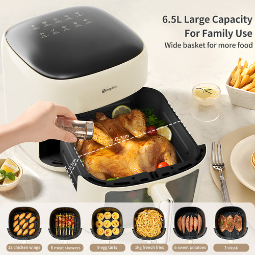 Simplus KQZG018CW01-S White 6.5L Digital Screen Air Fryer