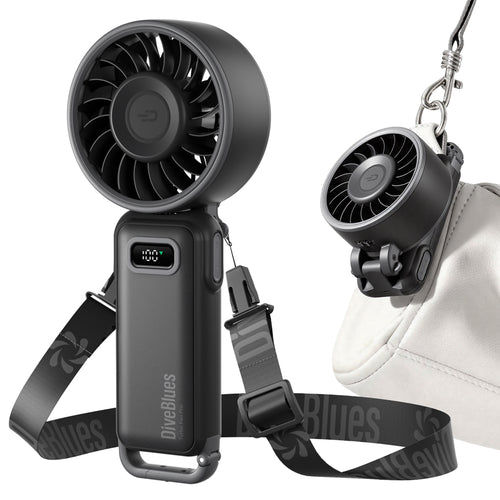 DiveBlues D6036-12PACK#1 Fanzy Handheld Fan Black