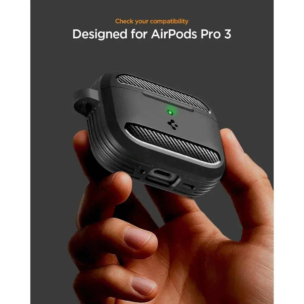 Spigen AirPods Pro (3rd Gen) Case Rugged Armor - Matte Black
