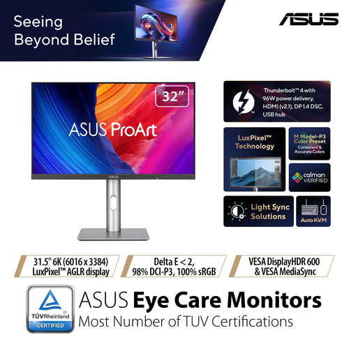 Asus ProArt 6K PA32QCV - 31.5 6K IPS 98% DCI-P3 Professional Monitor