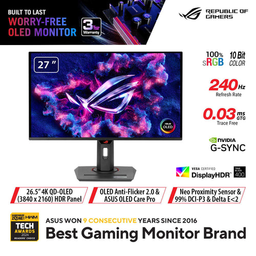 Asus ROG Strix XG27UCDMG - 27 UHD QD-OLED 240Hz Gaming Monitor