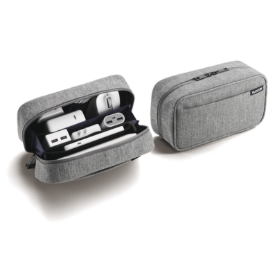 Elecom BMA-GP14 Organizer Pouch Double Zipper Multi-Compartment (Grey)