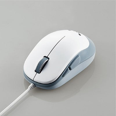 Elecom M-Y9UB BlueLED 5 Buttons Wired Mouse (White)