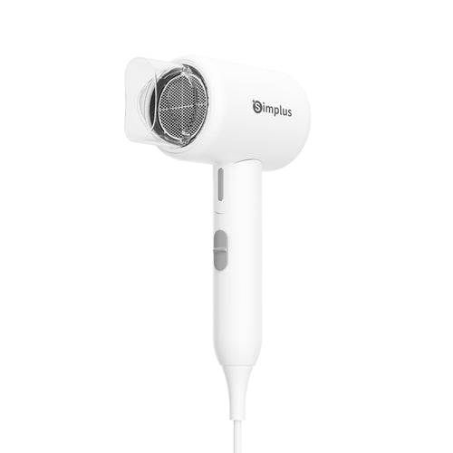 Simplus CFJH008WH00-S White Negative Ion Folding Nozzle Hair Dryer