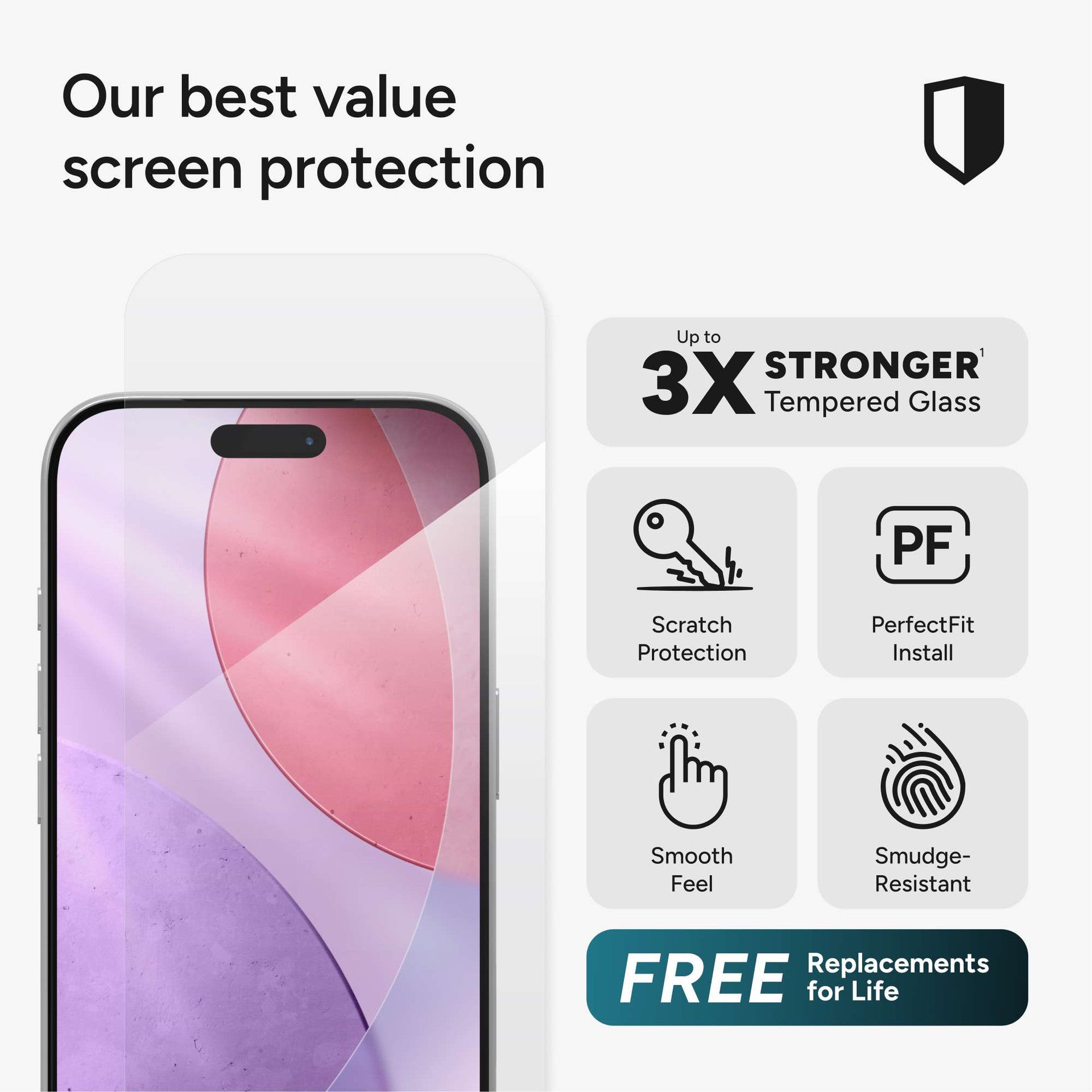 ZAGG iPhone 17 Pro 6.3 (2025) Glass Plus Edge SCR ZG-100119398