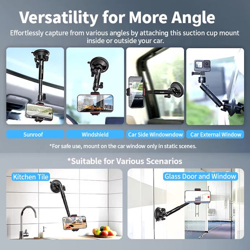 Ulanzi ZJ-01 Suction Cup Mount for Phone and Action Camera