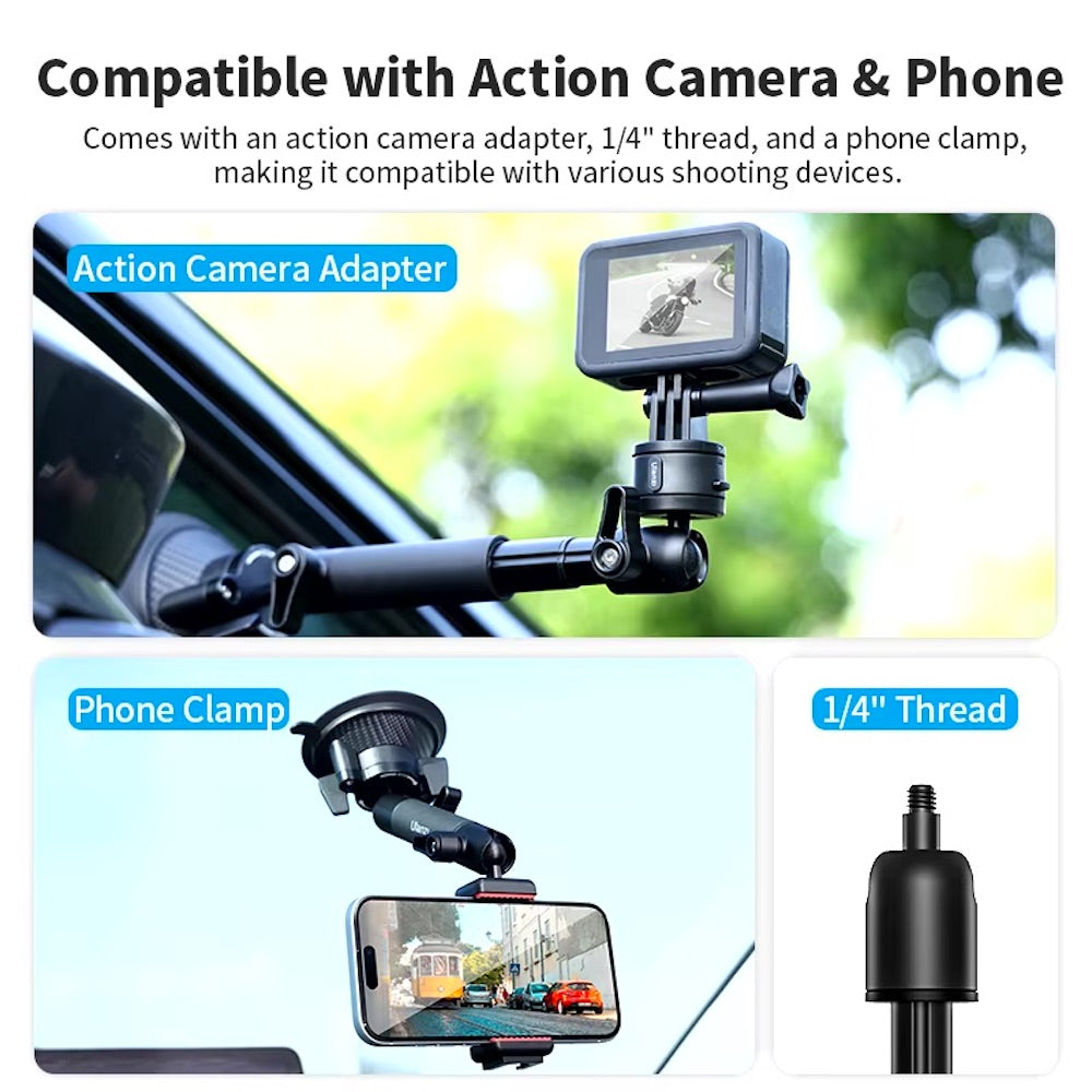 Ulanzi ZJ-01 Suction Cup Mount for Phone and Action Camera