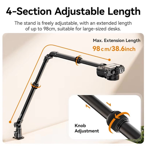 Ulanzi ZJ-02 Camera Desk Mount with Holding Arm