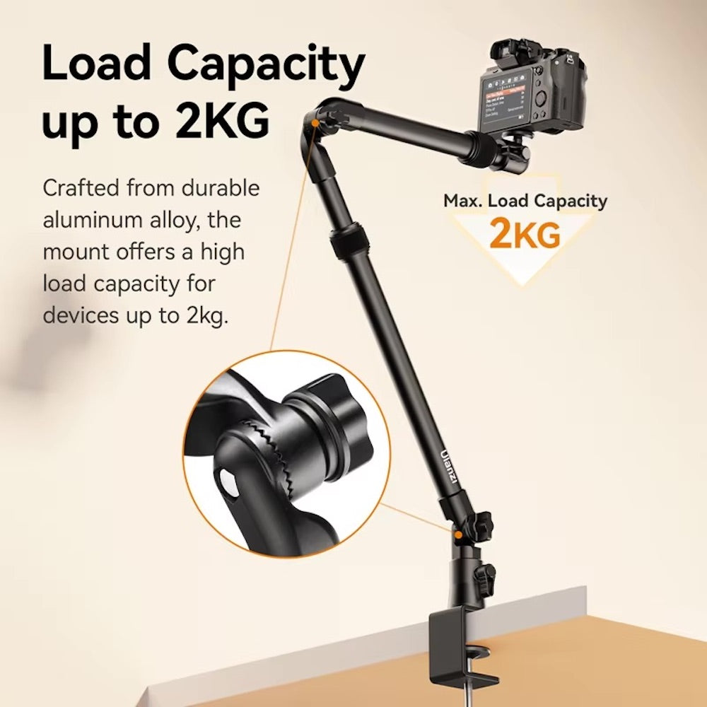 Ulanzi ZJ-02 Camera Desk Mount with Holding Arm