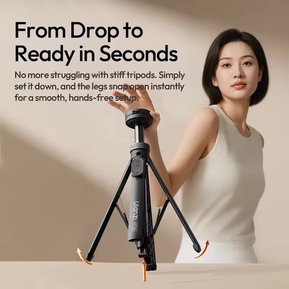 Ulanzi MT85 Magnetic Tripod Selfie Stick for Smartphone (Black)