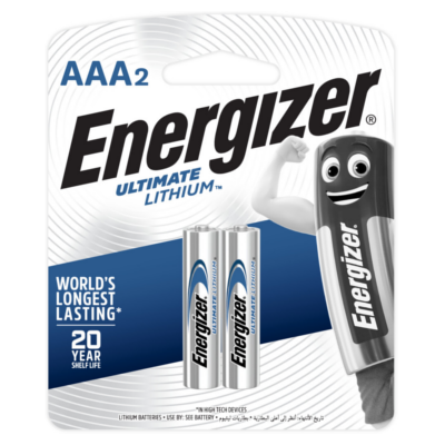 Energizer L92BP2 2pc AAA Lithium Battery