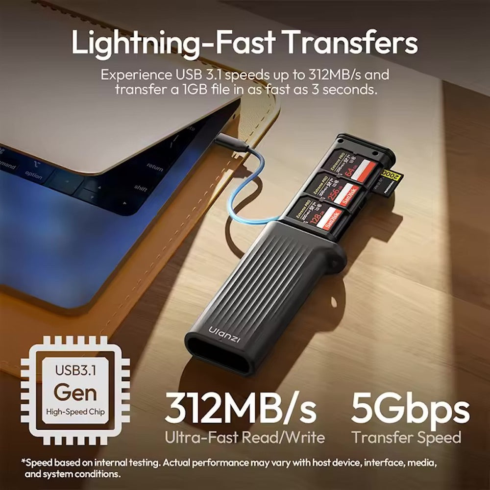 Ulanzi CR2 Memory Card Reader Case (Black)