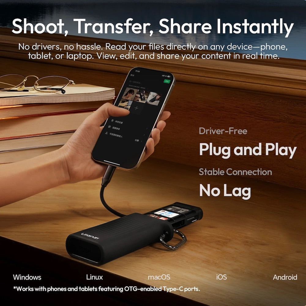 Ulanzi CR2 Memory Card Reader Case (Black)