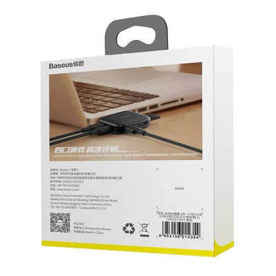 Baseus CAHUB-CW01 4-in-1 USB HUB (USB A to USB2.0*4) (Black)